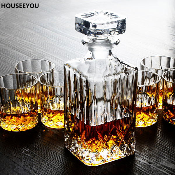 7pc Crystal Whiskey Set